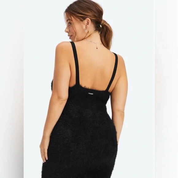 NEW Fabletics 90'S Mini Dress Black Size Large - Picture 3 of 3